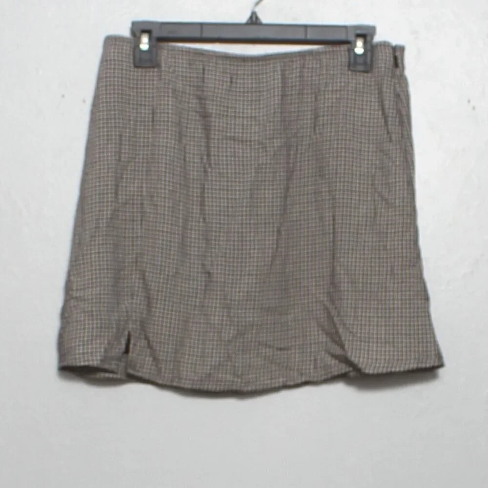 American Eagle NWT micro plaid dark academia preppy skirt